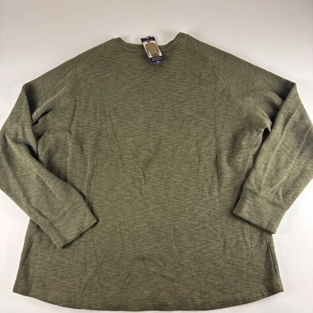 New Banana Republic Double‎ Knit Mens XXL Long Sleeve Cotton Polyester Soft NWT
